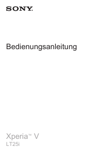 Bedienungsanleitung Sony Xperia V Handy