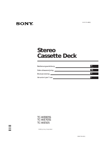 Manuale Sony TC-WE805S Registratore a cassette
