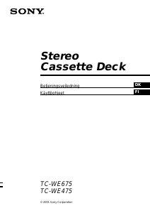 Brugsanvisning Sony TC-WE475 Kassetteoptager