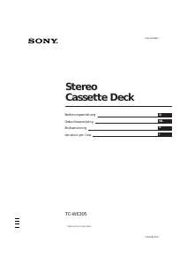 Manuale Sony TC-WE305 Registratore a cassette