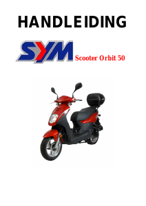 Handleiding SYM Orbit 50 Scooter