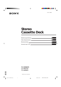 Handleiding Sony TC-WE625 Cassetterecorder