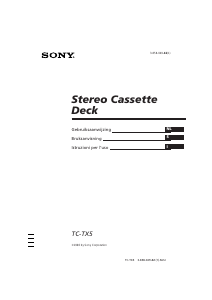 Handleiding Sony TC-TX5 Cassetterecorder