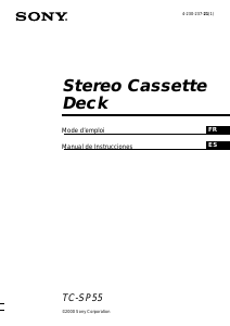 Mode d’emploi Sony TC-SP55 Enregistreur de cassettes