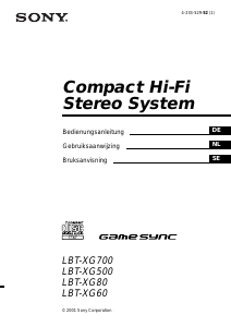 Bedienungsanleitung Sony LBT-XG60 Stereoanlage