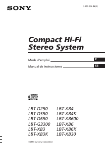 Manual de uso Sony LBT-XB6K Set de estéreo