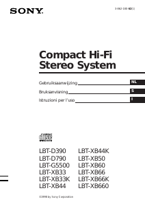 Manuale Sony LBT-XB33 Stereo set