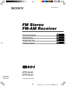 Handleiding Sony STR-SL40 Receiver