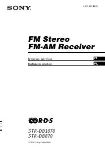 Instrukcja Sony STR-DB870 Receiver