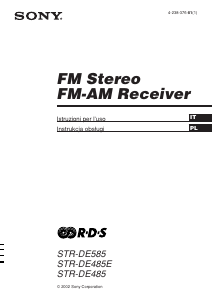 Instrukcja Sony STR-DE585 Receiver