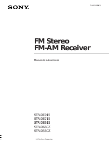 Manual de uso Sony STR-DE615 Receptor