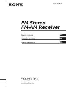 Instrukcja Sony STR-VA333ES Receiver