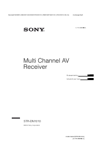 Bruksanvisning Sony STR-DN1010 Receiver