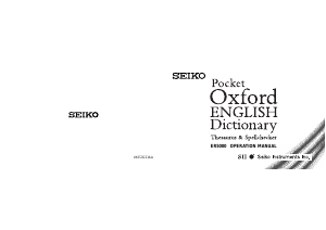 Bruksanvisning Seiko ER5000 Elektronisk ordbok