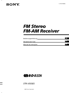 Manual Sony STR-V555ES Receptor