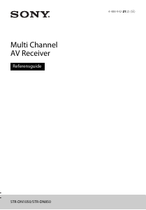 Bruksanvisning Sony STR-DN850 Receiver