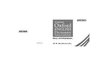 Handleiding Seiko ER6100 Elektronisch woordenboek