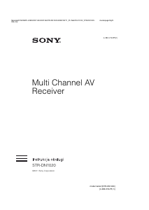 Instrukcja Sony STR-DN1020 Receiver