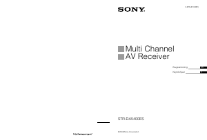 Käyttöohje Sony STR-DA5400ES Vastaanotin