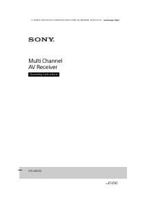 Manual Sony STR-DN1070 Receiver