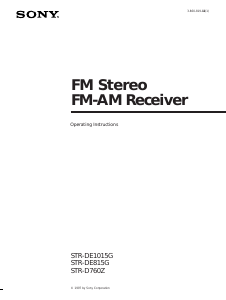 Handleiding Sony STR-D760Z Receiver