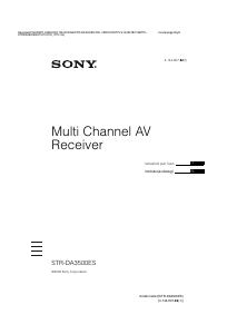 Manuale Sony STR-DA3500ES Ricevitore