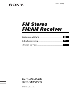 Handleiding Sony STR-DA3000ES Receiver