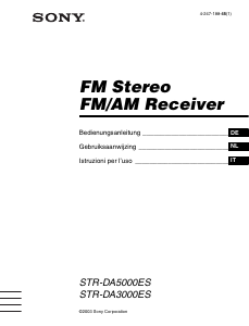 Bedienungsanleitung Sony STR-DA3000ES Receiver