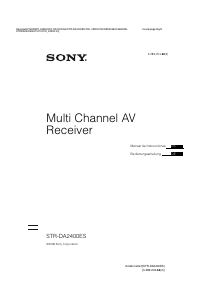 Bedienungsanleitung Sony STR-DA2400ES Receiver