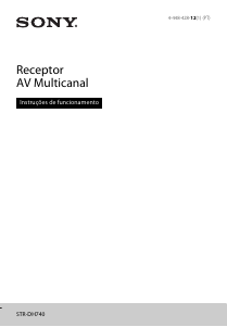 Manual Sony STR-DH740 Receptor