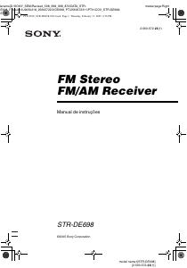 Manual Sony STR-DE698 Receptor