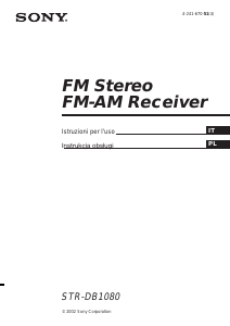 Manuale Sony STR-DB1080 Ricevitore