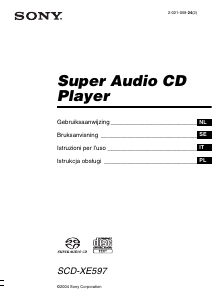 Manuale Sony SCD-XE597 Lettore CD