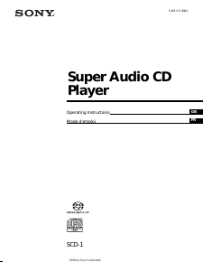 Bruksanvisning Sony SCD-1 CD-spelare