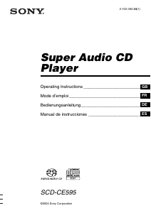 Bruksanvisning Sony SCD-CE595 CD-spelare