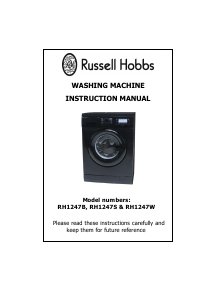 Manual Russell Hobbs RH1247B Washing Machine