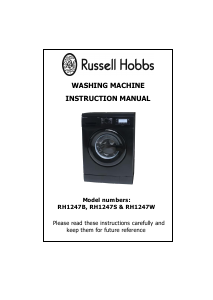 Manual Russell Hobbs RH1247W Washing Machine