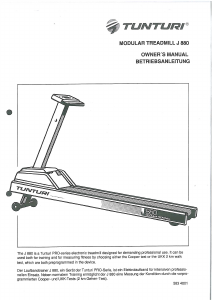 Handleiding Tunturi J880 Loopband