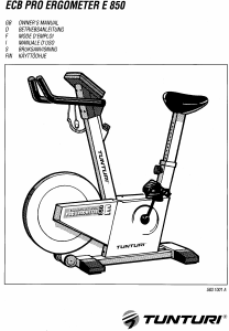 Manual Tunturi E850 Exercise Bike