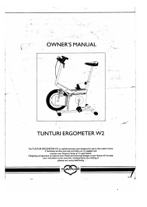 Bruksanvisning Tunturi W2 Motionscykel