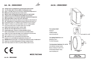 Bruksanvisning Trio 25990 Fix Lampe