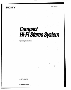 Manual Sony LBT-D105 Stereo-set