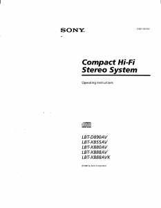 Handleiding Sony LBT-XB88AVK Stereoset