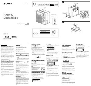 Handleiding Sony XDR-S7 Radio