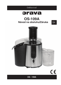 Návod Orava OS-109A Priamočiara píla