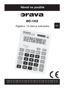 Návod Orava DC-102 Kalkulačka