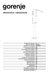 Käyttöohje Gorenje HB600ORAB Sauvasekoitin