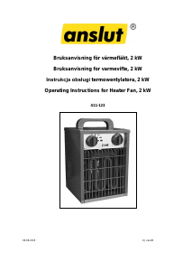 Bruksanvisning Anslut 411-123 Varmeapparat