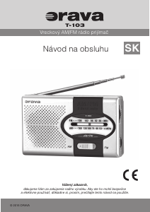 Návod Orava T-103 Rádio