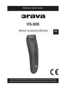 Návod Orava VS-509 Strojček na vlasy